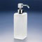 Soap Dispenser, Squared, Tall, Frosted Crystal Glass