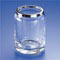 Round Bubbled Crystal Glass Toothbrush Holder