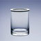 Round Clear Crystal Glass Toothbrush Holder