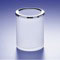 Rounded Frosted Crystal Glass Toothbrush Holder