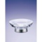 Free Standing Round Glass Soap Dish