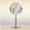 Pedestal 3x, 5x, 5xop, or 7xop Brass Double Face Magnifying Mirror