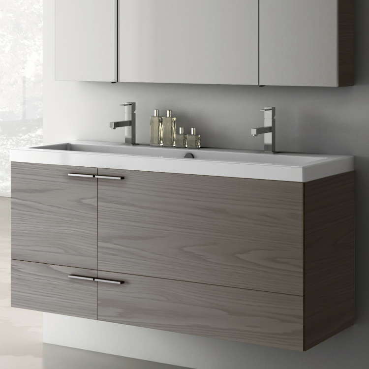 Grey discount bathroom vanities