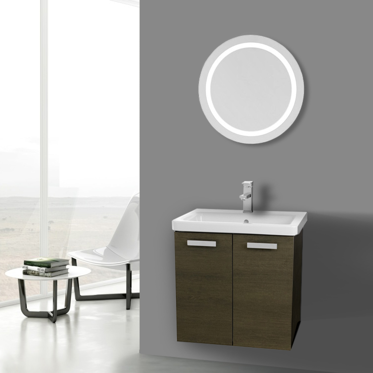 Acf Cp125 Bathroom Vanity City Play Nameek S Bathroom Vanity Acf Cp125 24 Inch Grey Oak Wall Mount With Ed Ceramic