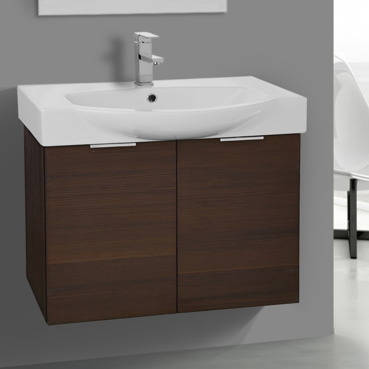 Arcom Kal04 Bathroom Vanity Kalboza Nameek S Bathroom Vanity Arcom Kal04 28 Inch Wall Mount Larch Brown Cabinet With Ed