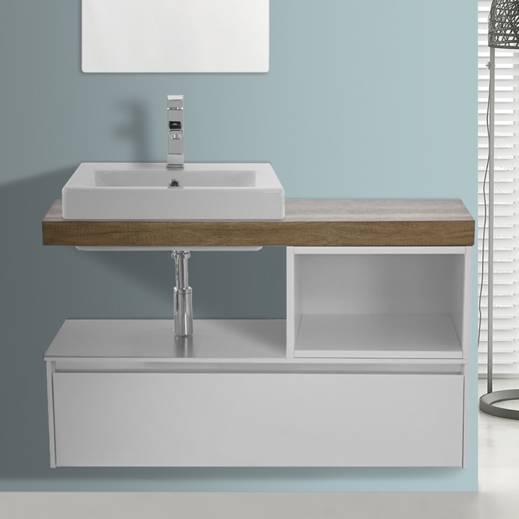 Arcom Laf01 Bathroom Vanity La Finese, Bathroom Vanity With Vessel Sink Mount