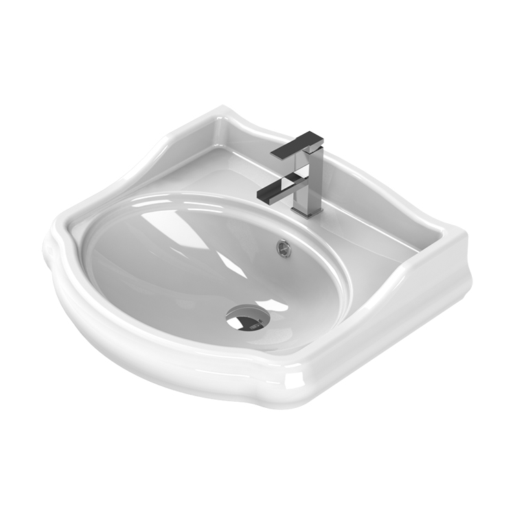 Nameeks 1837 Wall Mounted Bathroom Sink in White Nameeks 1837 Wall Mounted Bathroom Sink in White