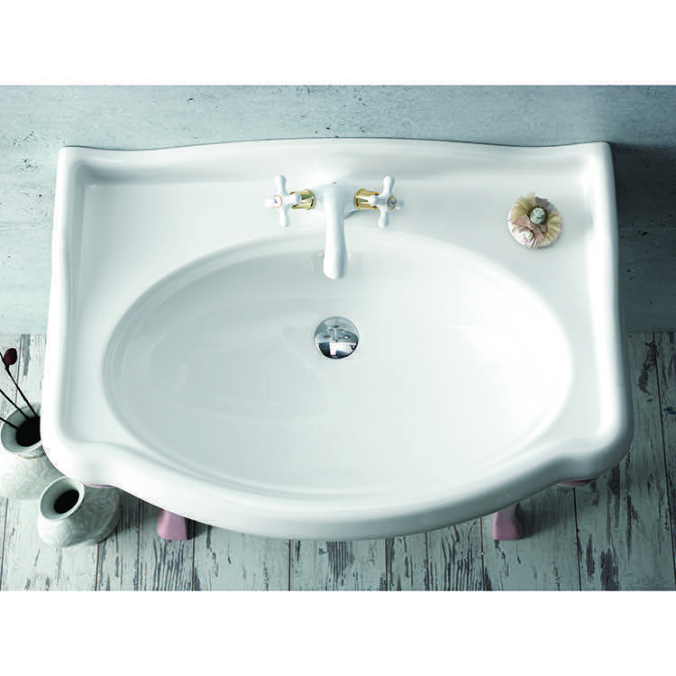 Nameeks 1837 Wall Mounted Bathroom Sink in White Nameeks 1837 Wall Mounted Bathroom Sink in White