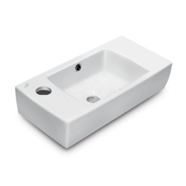Nameeks City Wall Mounted Bathroom Sink in White Nameeks City Wall Mounted Bathroom Sink in White