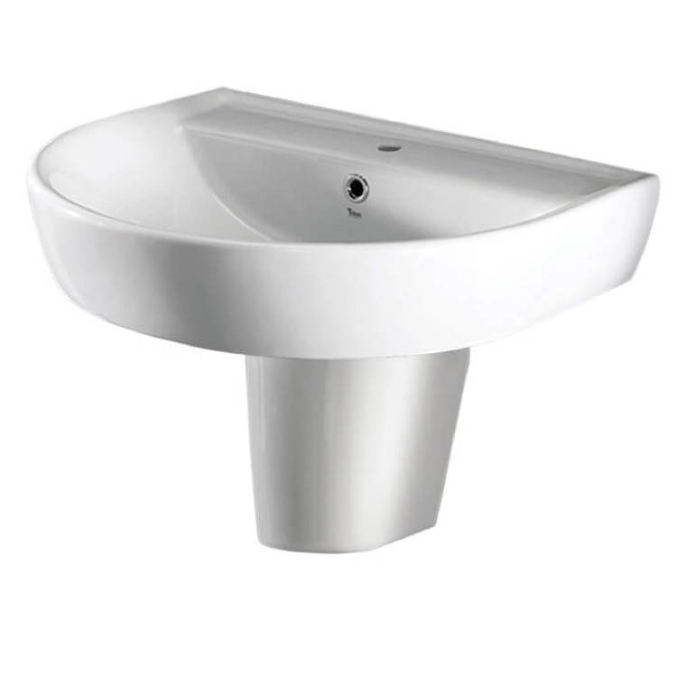 Nameeks Bella Wall Mounted Bathroom Sink in White Nameeks Bella Wall Mounted Bathroom Sink in White