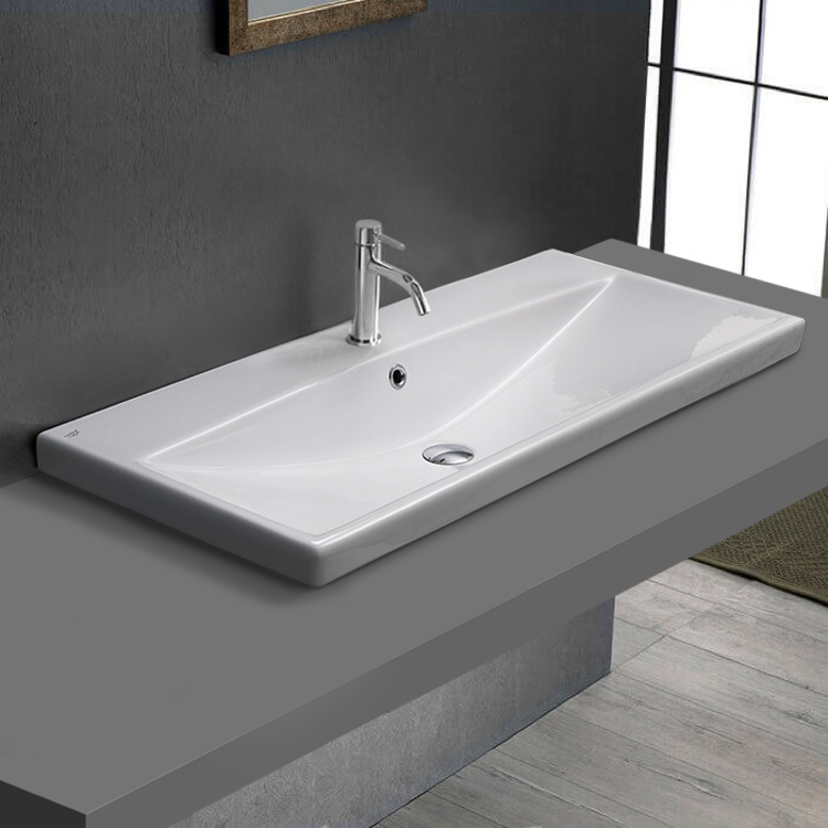 Nameeks Elite Wall Mounted Bathroom Sink in White