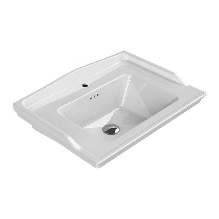 Countertop Washbasin 50x14x37.5 Cm Made Of Sanitary Ceramics In White Finish Nadia Rea - View #13