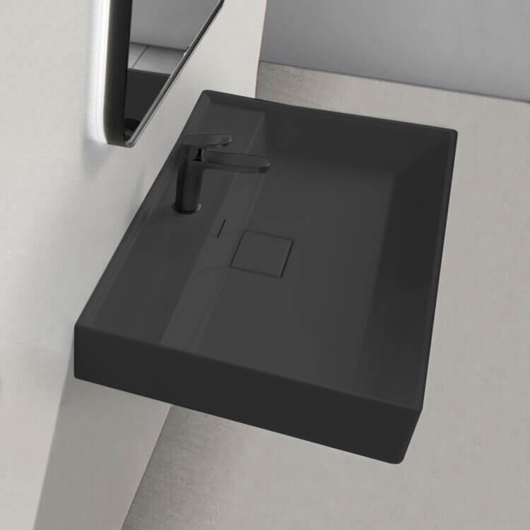CeraStyle 037107-U-97-One Hole Bathroom Sink, Sharp | Nameek's