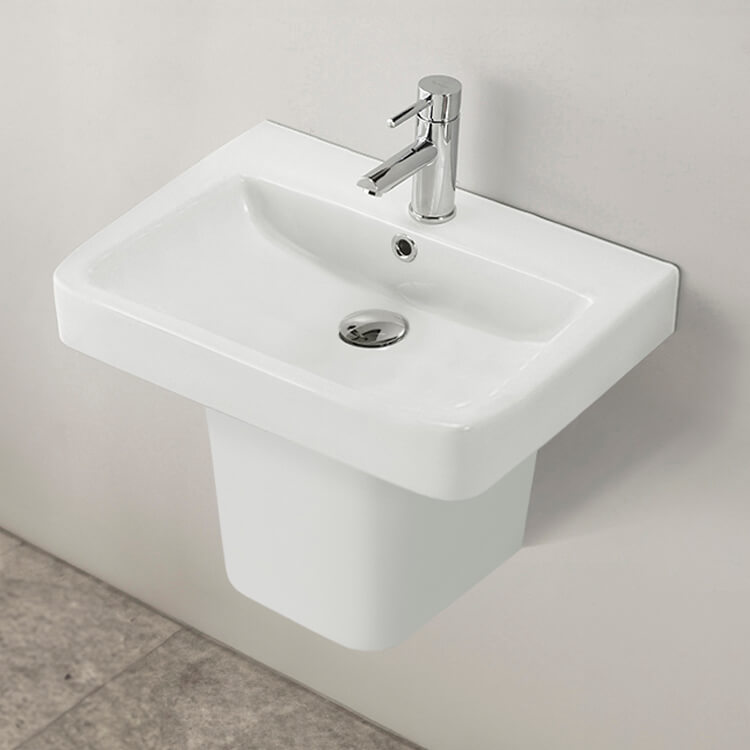 Nameeks Duru Pedestal Sink in White Nameeks Duru Pedestal Sink in White