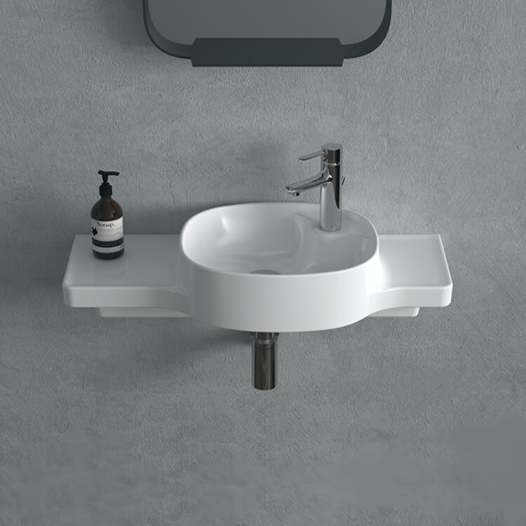 Soap holder - White porcelain and Chrome - wall mounted - Style CURZON -  BATHROOM - VillaHus