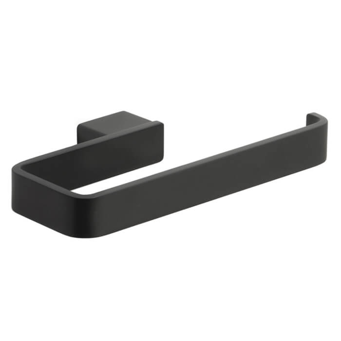 Wall Mounted Genta Towel Ring in Matte Black