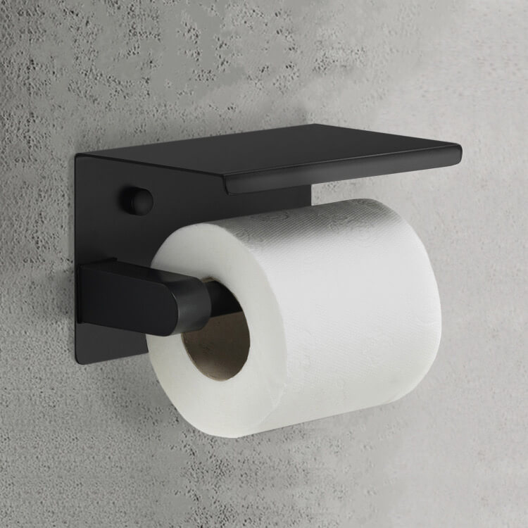 Toilet Paper Holder Commercial Wall Mount With Shelf Stainless Steel