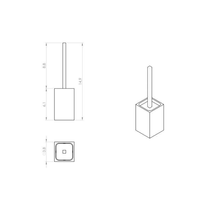 Gedy RA33-06 Toilet Brush, Rainbow | Nameek's