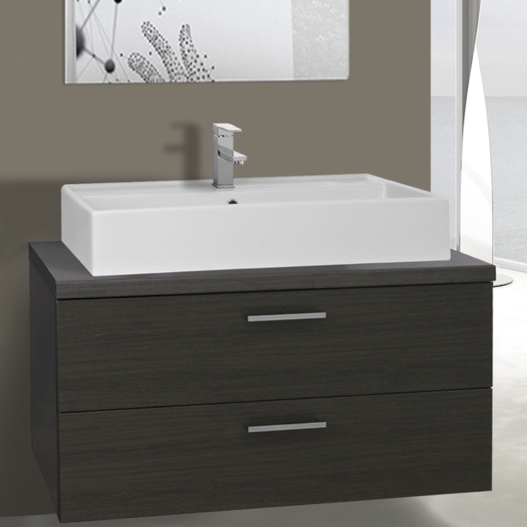 Iotti An94 Bathroom Vanity Aurora, 30 Inch Floating Vanity With Vessel Sink