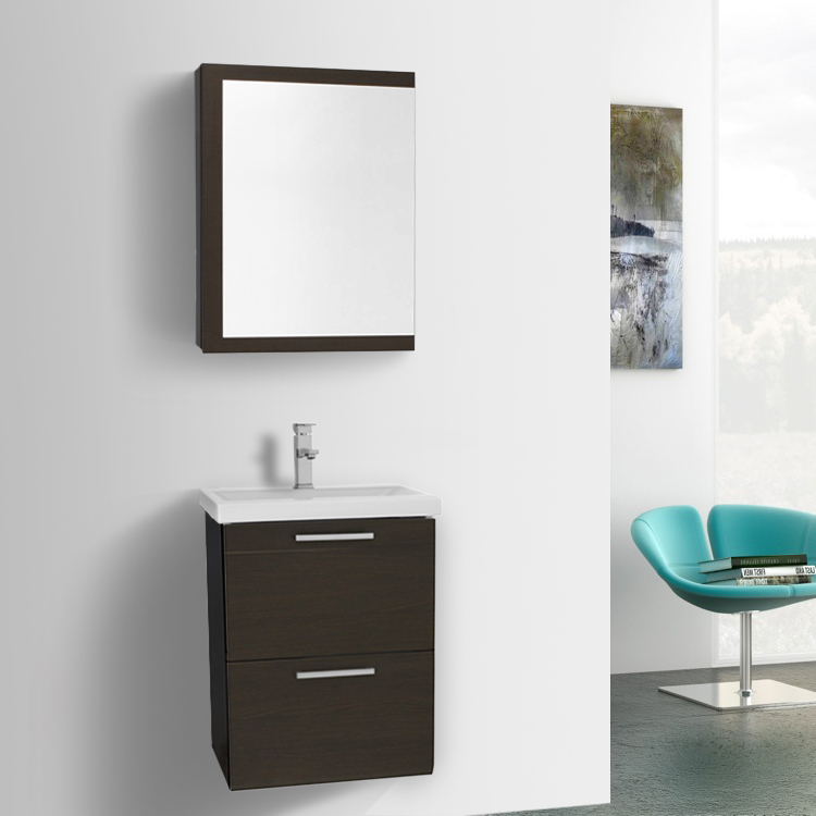 Iotti Ln114 Bathroom Vanity Luna Nameek S Bathroom Vanity Iotti Ln114 19 Inch Small Wenge Wall Mounted With Ed