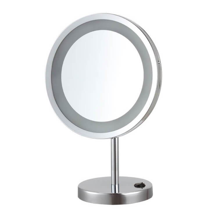 Makeup Mirror, Nameeks AR7729-CR-10x, Lighted Magnifying Mirror, Countertop, LED, 10x Magnification, Chrome