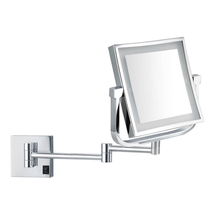 Makeup Mirror, Nameeks AR7730-CR-5x, Lighted Magnifying Mirror, Wall Mounted, LED, 5x Magnification, Hardwired, Chrome