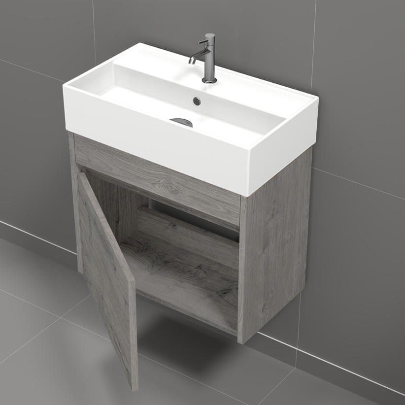 Nameeks Mini Wall Mounted Bathroom Sink in White Nameeks Mini Wall Mounted Bathroom Sink in White