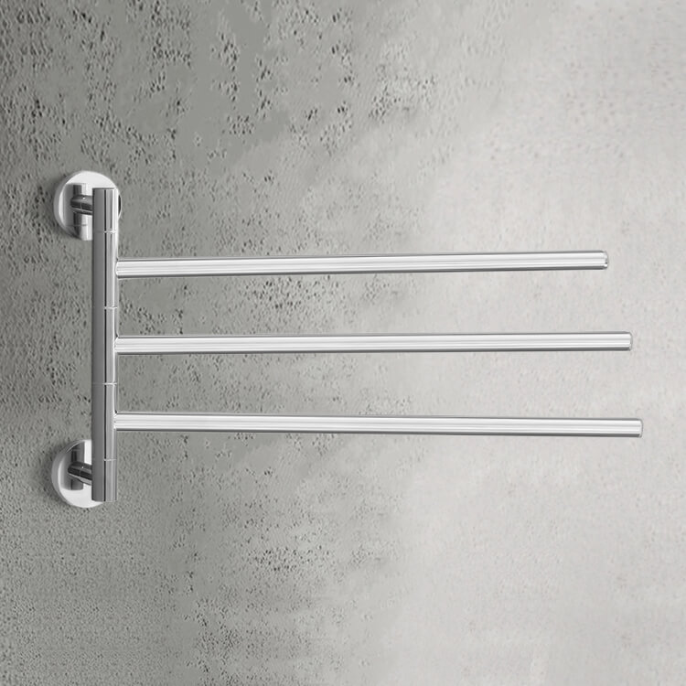 Nameeks Nameeks General Hotel 2 Bars Floor Standing Towel Stand in Chrome
