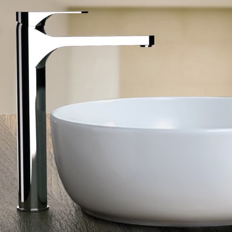 Bathroom Faucet, Remer L10LXLUSNL-CR, Chrome Round Vessel Sink Faucet