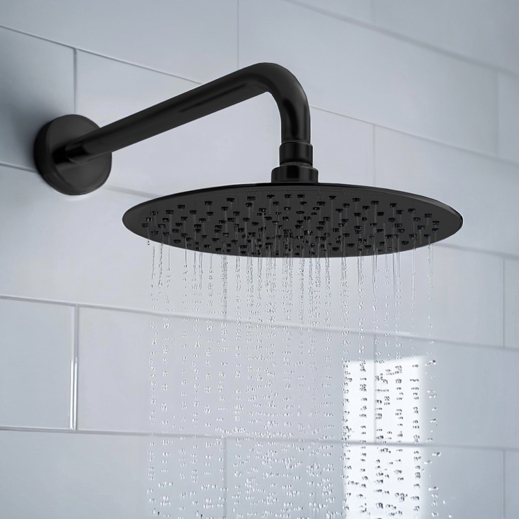 Matte black shower head sales