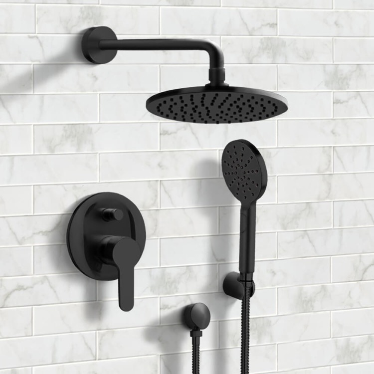 Shower Faucet, Remer SFH50, Matte Black Shower Set With 8