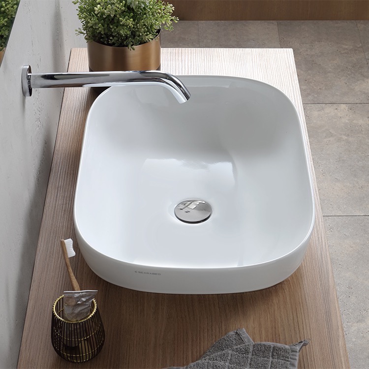 Scarabeo 1805-No Hole Bathroom Sink, Glam | Nameek's